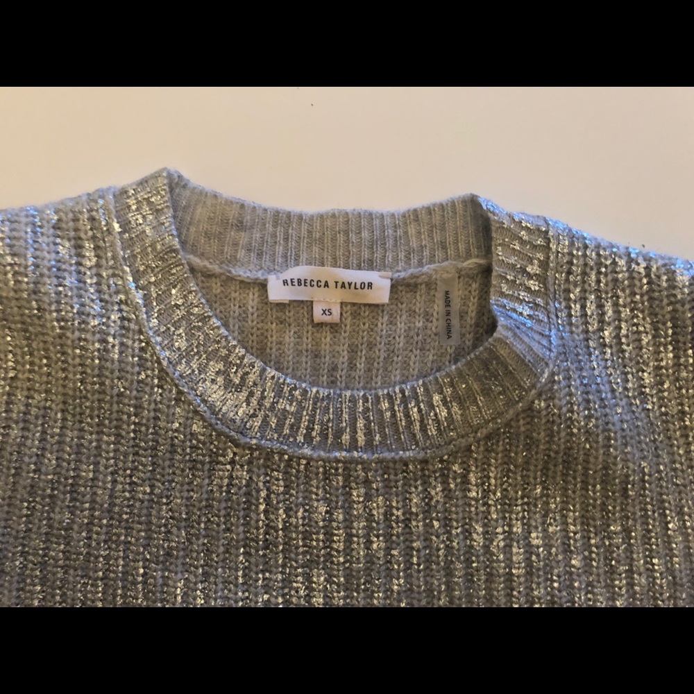 Grey shimmery sweater